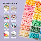 Juvale Jewelry Organizer Box - 3-Pack, 1.7 x 10.75 x 7 In, Clear Plastic - Bead Storage Containers with 36 Compartments & Dividers - Stackable Screw Organizer Box