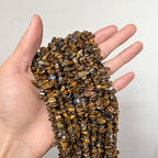 Natural Chip Stone Beads About 200pcs Tiger Eye Stones 5-8mm Irregular Gemstone Healing Crystal Loose Rocks for Bracelet Necklace Earrings Jewelry Making(Tiger's-Eye) - color: tiger's-eye
