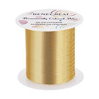 BENECREAT 24 Gauge 87 Yards Jewelry Beading Wire Light Gold Tarnish Resistant Copper Wire for Beading Wrapping and Other Jewelry Craft Making - color: Light Gold, size: 24 Gauge