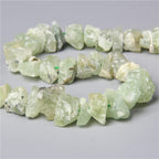 10-13mm Natural Irregular Freeform Raw Prehnite Stone Nugget Beads Reiki Crystal Healing Minerals Quartz Bead DIY Jewelry Making - color: Prehnite