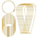 20Pcs Chain Charm Necklace Bracelet Making Kit, Adjustable Paperclip Bracelet necklace chains for charm jewelry making Alloy Link Chains with Lobster Clasps for Women DIY Jewelry Making (Gold) - color: Gold