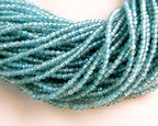 3 Strand Apatite Gemstone Faceted Beads | Natural/Genuine Gemstone Micro Faceted Beads Jewelry Making 12 Inch Size - 1.5 to 2 MM [MSKU 18]