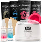 KoluaWax Premium Waxing Kit for Women - Beginner Friendly - Complete Wax Kit that includes 14oz of Wax Beads, Applicator, Pre and Post Care, Suitable for Sensitive Skin (White) - color: White