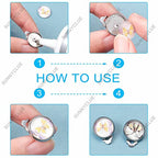 SUNNYCLUE 1 Box 50Pcs Clip on Earrings Findings Earring Cabochon Settings Stainless Steel Earring Converters Round Flat Back Tray Earring Clips for Non Pierced Ears Women Jewelry Making DIY Crafts - color: 50pcs Stainless Steel Earring Clips