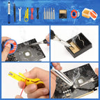 Soldering Iron Kit, 90W 110V LED Digital Soldering Iron with Ceramic Heater, Adjustable Temperature Soldering Welding Iron Kit, Auto-sleep, Thermostatic Design - color: 90w-16-in-1