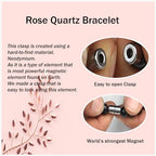 Rose Quartz Bracelet - 8mm Healing Crystal for Love, Unisex - color: 02: Rose Quartz, style: F: 8.3-8.7 inches