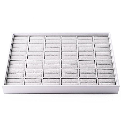 Oirlv 36 Slot Ring Storage Tray Showcase Jewelry Display Organizer - size: 36 Grids Ring