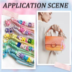 52Pcs A to Z Alphabet Shaped Beads Large Pink Letter Beads with Large Hole Acrylic Opaque 26 Capital Letters Initial Alphabet Bubble Loose Spacer for Keychains Bag Charm Phone Chains Jewelry - style: Style 6