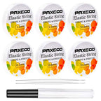 Elastic Thread for Jewelry Making, Paxcoo 6 Rolls Beading String for Bracelet Making, Clear Jewelry String Bracelet String with 2 Pcs Beading Needles for Bracelets and Jewelry Making (Assorted Sizes) - style: Crystal Clear