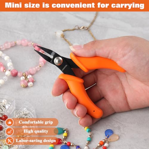Mini Long Nose Pliers Tweezer Nose Pliers Specialty Pointed Nose 1mm Diameter Tip 4-Inch Precision Needle Nose Pliers Flat Smooth Jaw Jewellery Making Tool - style: Mini Long Nose Pliers