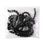 RayLineDo® 48Pcs 8mm Natural Round Volcanic Gemstone Loose Beads Black Lava Stone Beads for Jewelry Making - color: Lava, size: 8mm