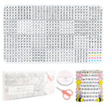 FZIIVQU 1400 Pcs Letter Beads Kit, 28 Styles White Acrylic Alphabet Beads Letter Beads for Jewelry Making wiht Number Beads Heart Beads Friendship Bracelet Kit - color: Black Letter & White Base, size: 6*6mm