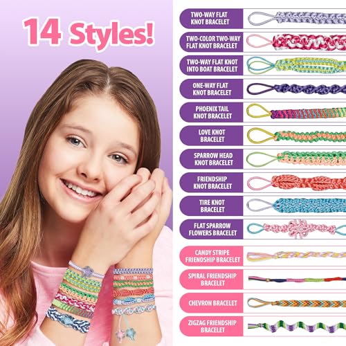 Chilpals Friendship Bracelet Making Kit for Girls 8-12, DIY String Bracelet Maker & Jewelry Craft Kits - Innovative Leg-Strap Design, Birthday Gifts Ideas for Kids Ages 7 8 9 10 Year Old (Yellow) - color: Yellow
