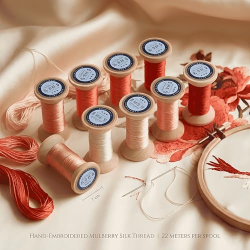 Natural 100% Mulberry Handmade Embroidery Silk Thread Silk Floss (26) - color: 26