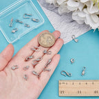 PH PandaHall 20PCS Stainless Steel S-Hook Clasps, 10 Styles S-Hook Jewelry Clasp Necklace Clasp Connectors for DIY Necklace Bracelet Pendant Purse Making Keychain Handmade Crafts Jewelry - color: Stainless Steel Color