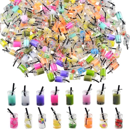 KJML DIY Cute Keychain Charms Bulk 30pcs Pendant Charms for Keychain Making Mini Resin Charm for Funny Keychains Bag Charm Purse Backpack Jewelry Making - color: Mix Bottle