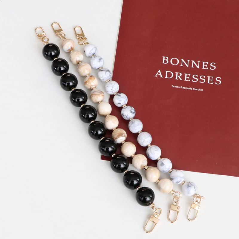 AUMEY Handbag Chain Straps Acrylic Purse Chain Strap Fashionable Replacement Purse Clutches Handles for Purse Handbags DIY Crafts, 15.7 inch of Each (YZL01-White) - color: Yzl01-white