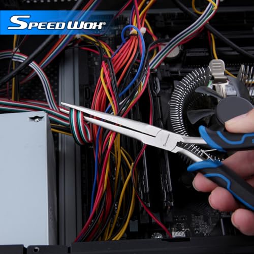 SPEEDWOX Long Reach Needle Nose Pliers Thin Extra Long Needle Nose Pliers with Serrated Jaw for Jewelry Making, Bending Wire and Small Object Gripping Needle Remover Plier Work On Narrow Place - style: Extra Long Needle Nose Pliers