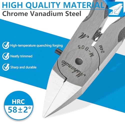 Wire Cutters, 5" Electronic Needle Flush Cutters, Ultra-Sharp Crafts Diagonal Cutters Pliers, Wire Snips Side Cutters for Circuit Board, Plastic, Soft Copper Wire, Floral(2 Pack) - size: B05-2Pack