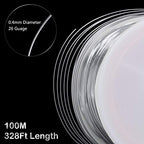 MIKIMIQI 328Ft Jewelry Wire - 26 Gauge Tarnish Resistant Copper Beading Wire for Jewelry Making, 0.4mm X 100m (Silver Color) - color: Silver
