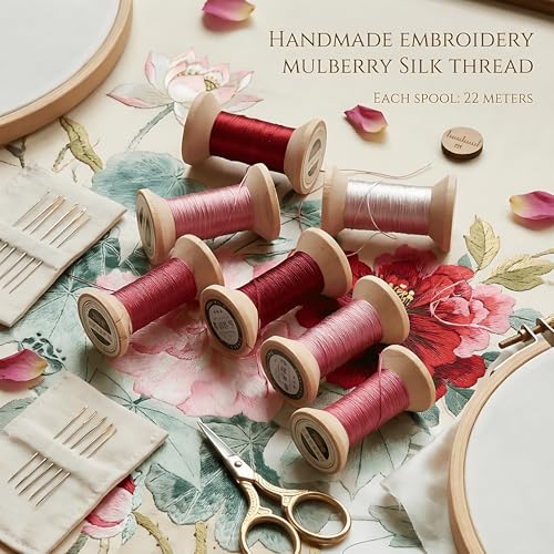 Natural 100% Mulberry Handmade Embroidery Silk Thread Silk Floss (35) - color: 35