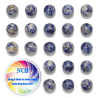 NCB 100pcs Natural Stone Beads 6mm Round Genuine Real Stone Beading Loose Gemstone DIY Charm Beads for Bracelet Necklace Earrings Jewelry Making (Blue Spot Jasper, 6mm 100Beads) - color: Blue Spot Jasper, size: 6mm 100Beads