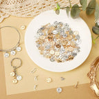 SANNIX 156Pcs/6 Sets Alphabet ABC Letter Charms 3 Styles Capital A-Z Charms DIY Bracelet Necklace Pendants with 200Pcs Open Jump Rings for Jewelry Making (KC Gold & Antique Silver) - color: KC Gold and Silver