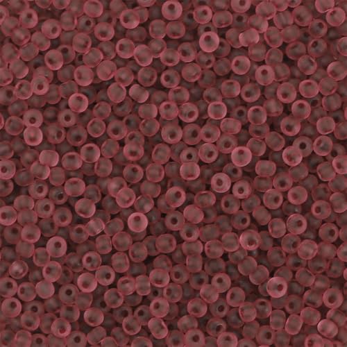 4mm Frosted Glass Seed Beads for Jewelry Making, 1000pcs Tiny Glass Bead Matte Pony Loose Spacer Beads for Beading, Friendship Bracelet, Pendants, Necklaces, DIY Crafting, Burgundy - color: Burgundy