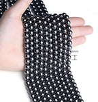 Natural Black Hematite Beads 100Pcs 8mm Crystal Beads Round Stone Loose DIY Smooth Bead for Bracelet Necklace Earrings Making - color: B-Black Hematite, size: 100pcs