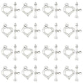 SUNNYCLUE 1 Box 80 Sets Toggle Clasps Valentine's Day Antique Silver Toggle Clasp Heart & Arrow OT Clasp T-bar Closure Clasps Love Heart Closure Connector Alloy Metal Clasp Charms for Jewelry Making - style: Style 5