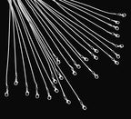 Cmidy 24pcs Chains for Jewelry Making 24 Inch 925 Sterling Silver Plated 1.2mm DIY Snake Chain Bulk Link Necklace With Lobster Clasps - size: 24 Inch