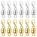 OHINGLT Magnetic Necklace Clasp Extra Strong, Gold and Silver Plated Magnet Jewelry Clasps Converters, Bracelet Extender for Women Seniors - color: 12Pcs | 6Gold & 6Silver