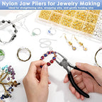 Billbotk Nylon Jaw Pliers for Jewelry Making - Flat Nose, Soft Jaw Pliers for Chain Making - style: Nylon Jaw Pliers