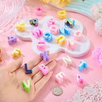 52Pcs Large Acrylic Letter Beads Chunky Alphabet Letter Bead Rainbow UV Plating Big Initial Spacer Beads for Keychains Wristbands Bracelets Necklace Jewelry Making - color: UV Plating, Letter A~Z