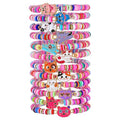 Friendship Bracelets Boho Stackable Bracelets for Women Surfer Heishi Clay Bead Bracelets Stretch Preppy Bracelets Colorful Boho Bracelets for Women - color: 12pcs cute cat