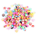 200PCS Colorful Candy Polymer Clay Beads 10mm Mixed Candy Ice Cream Spacer Beads Handmade Polymer Clay Beads Kit Bulk for Jewelry Making DIY Bracelet Necklace - color: Clay Candy
