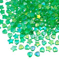600 PCS Acrylic Heart Star Shape Beads Clear AB Colors Plastics Loose Spacer Bead for DIY Necklace Bracelet Jewelry Craft Making (Green AB) - color: Green AB