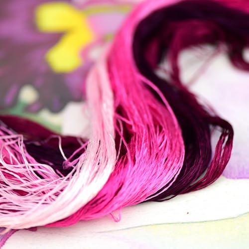 8 Skeins Mulberry Silk Floss Embroidery Thread Floss-Cross Stitch Threads China Silk Woven Jewelry Threads DIY Sewing Kits (14) - color: 14