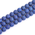 14mm Matte Natural Lapis Lazuli Beads, 15 Inch Strand Blue Frosted Stone Gemstone Beads for Statement Necklace Chunky Bracelet DIY Jewelry Making - color: Blue Lapis Lazuli, size: 14mm