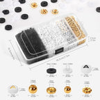 White Black Clay Beads Bracelet Making kit, Funtopia Heishi Beads Polymer Clay Beads for Jewelry Making, Friendship Bracelet Kit with Gold Beads Alphabet Letter Beads for Girls Adults (6mm) - color: 3.Black and white