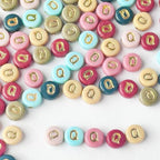 200PCS Round Letter Beads,4x7mm Colorful Acrylic Alphabet Q Beads Letter Q Beads with Letters for Bracelet Making Necklace Keychain Jewelry DIY (Letter Q) - color: Letter Q