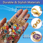 428Pcs Charms Lip Gloss Keychain Making Kit, DIY Craft Keychain Making Supplies with Charms, Jump Rings, Lobster Clasps, Key Chain Hooks, Extender Chains & Plier, Diy Bag Charm Kit for Craft Supplies