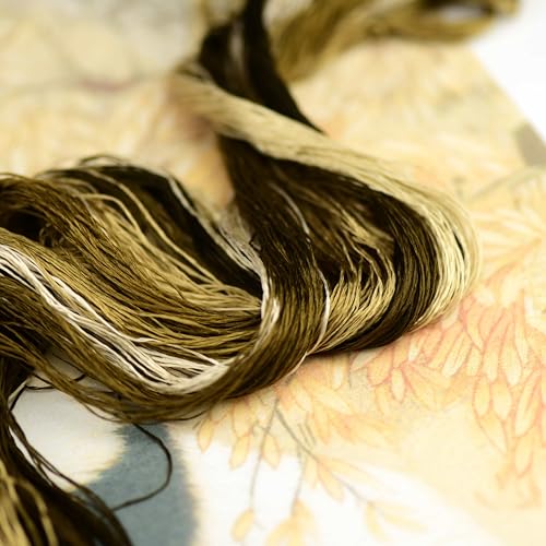 Mulberry Silk Floss Embroidery Thread Floss-Cross Stitch Threads China Silk Woven Jewelry Threads DIY Sewing Kits (12) - color: 12