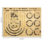 Petoysoso Bead Board for Jewelry Making, Bamboo Beading Board for Jewelry Bracelet Making, Bracelet Bead Board, Beading Trays Jewelry Design Mats for Bracelet, Necklace, Jewelry Making 15x11.5x0.5 in - size: Necklace-L