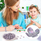 100pcs Cherry Blossom Beads, 5-Petal Acrylic Flower Beads, Mini Spacer Hair Accessories Halloween Christmas for Bracelets Earring Jewelry Making- Gray - color: Gray