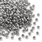 304 Stainless Steel Round Beads 3.0mm 400pcs Spacer Beads for Jewelry DIY Making and Repairing - size: 3.0mm