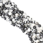 35PCS 10mm Natural Black White Zebra Jasper Gemstone Round Loose Beads Crystal Energy Stone for DIY Jewelry Making 1 Strand 15" - color: Black White Zebra Jasper, size: 10mm