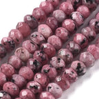 115pcs Faceted Natural Jade Stone Beads 4x2mm Dyed Stone Rondelle Disk Loose Spacer Beads for Jewelry Making Design Friendship Bracelet Necklace Keychain Lanyard Ornament, Pale Violet Red - color: Pale Violet Red