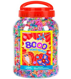 Praisebank Pony Beads, 8000pcs 6x9mm, Wholesale Beads, Bracelets Jewelry Making, Arts & Crafts(Glitter) - color: Glitter, size: King Size