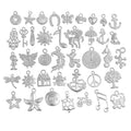 RUBYCA 160Pcs Wholesale Lot Tibetan Mix Pendant Charm White Silver Plated Metal Jewelry Making Mix6 - color: Mix 6, size: 160 PCS